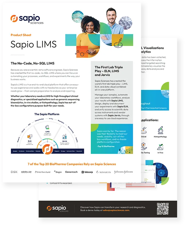 lims product information sheet