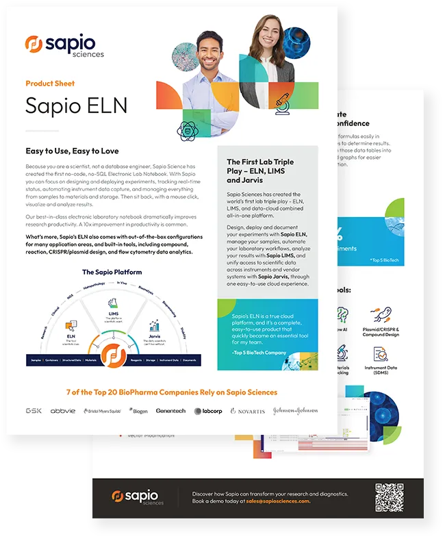eln product information sheet