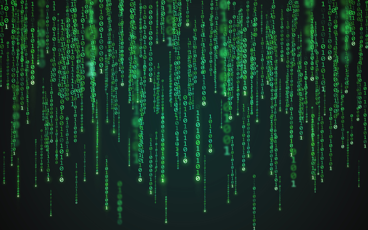 matrix background. binary code texture. falling green numbers. data visualization concept. futuristic digital backdrop. one and zero digits. computer screen template. vector illustration