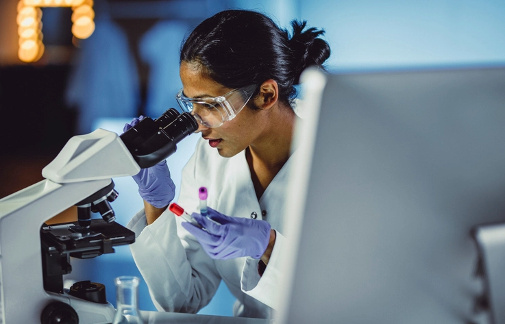 scientist in core facility