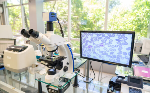 modern microscope with digital imaging histopathology