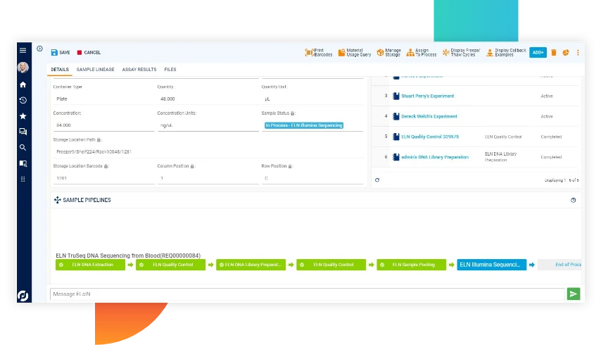 elevate sample traceability