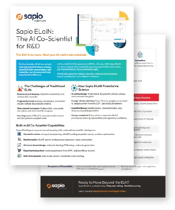 sapio elain product sheet