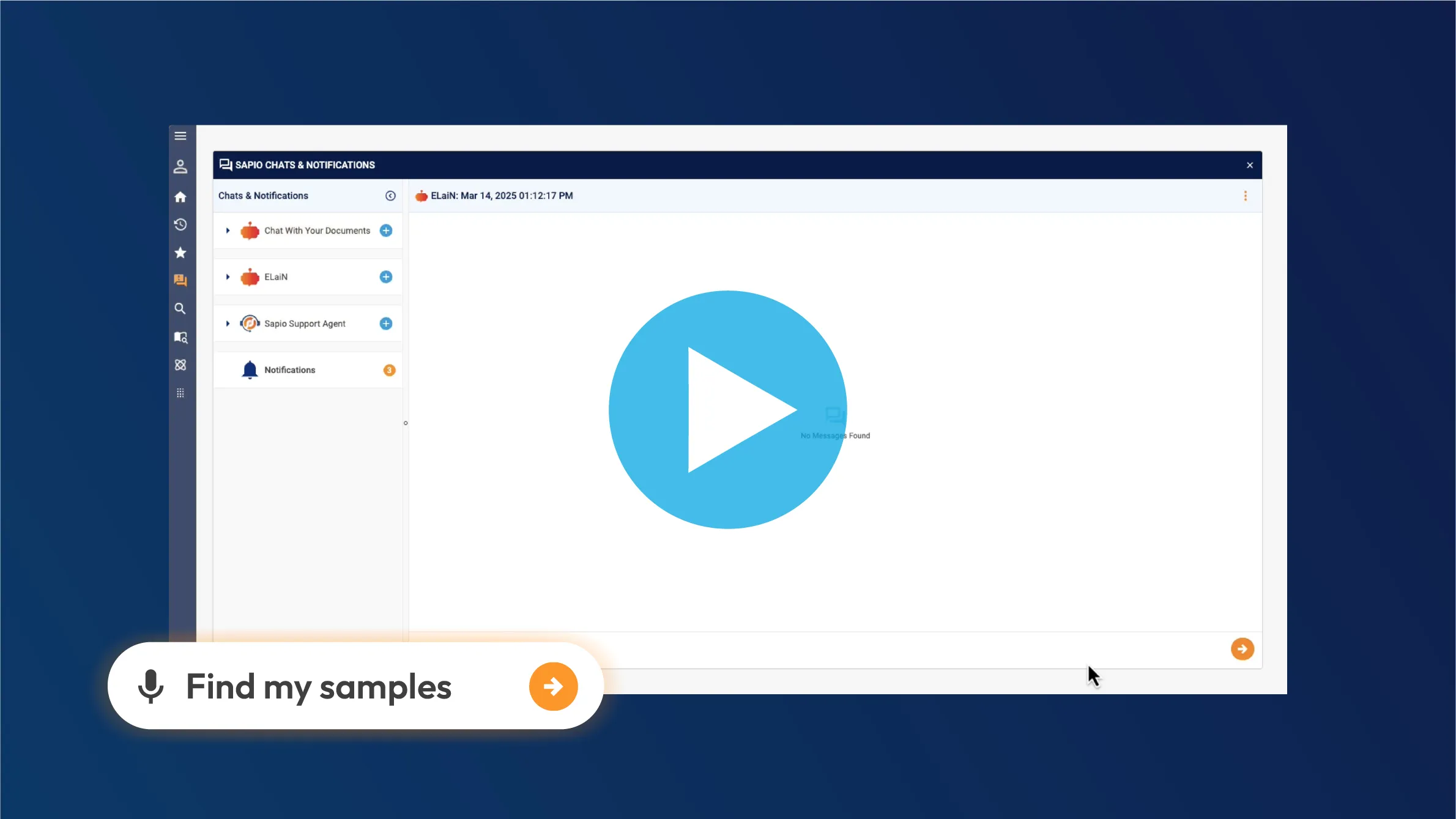 sapio usecase screens build search