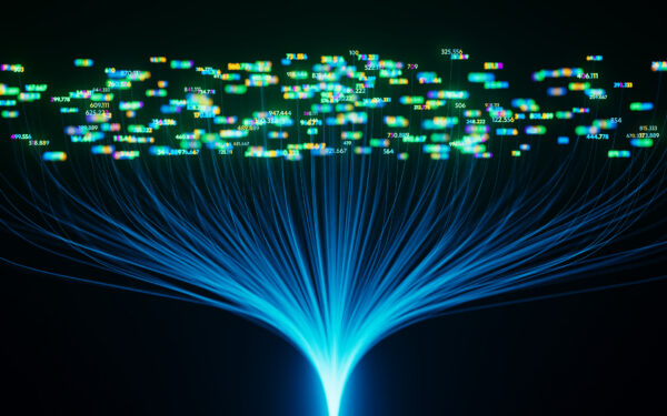 infrastructure of the internet representing data centers, server farms, network nodes, global connectivity, advance technology artificial intelligence, data fabric, data lake