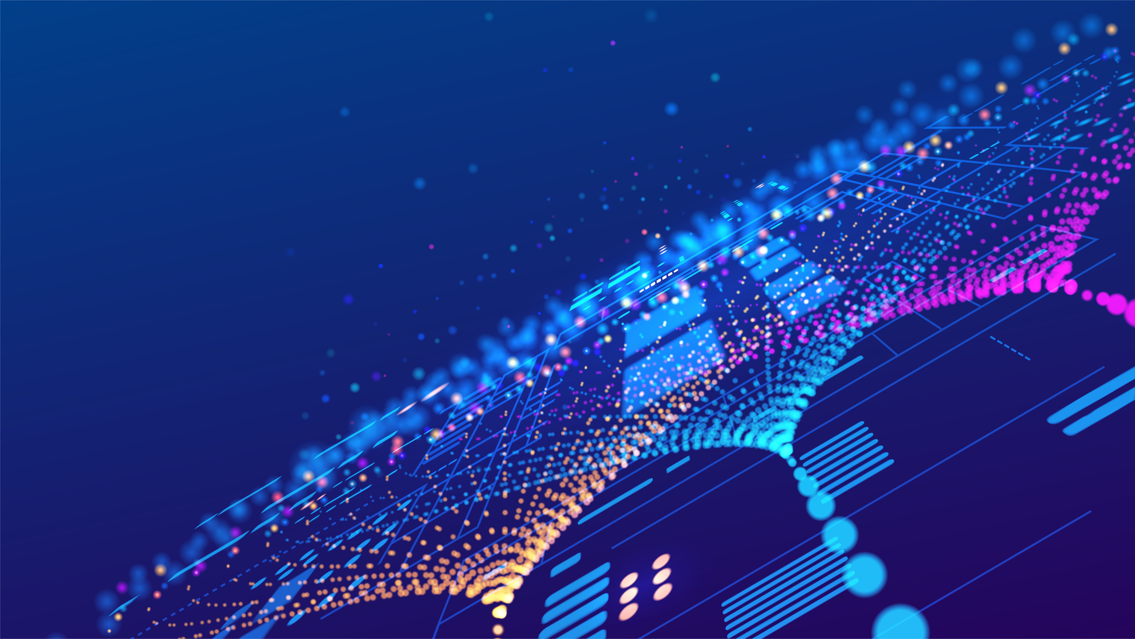 high speed big data stream visualization. abstract digital flow of information, dynamic data transfer network, technology connection background. represents ai, velocity, and future tech communication.